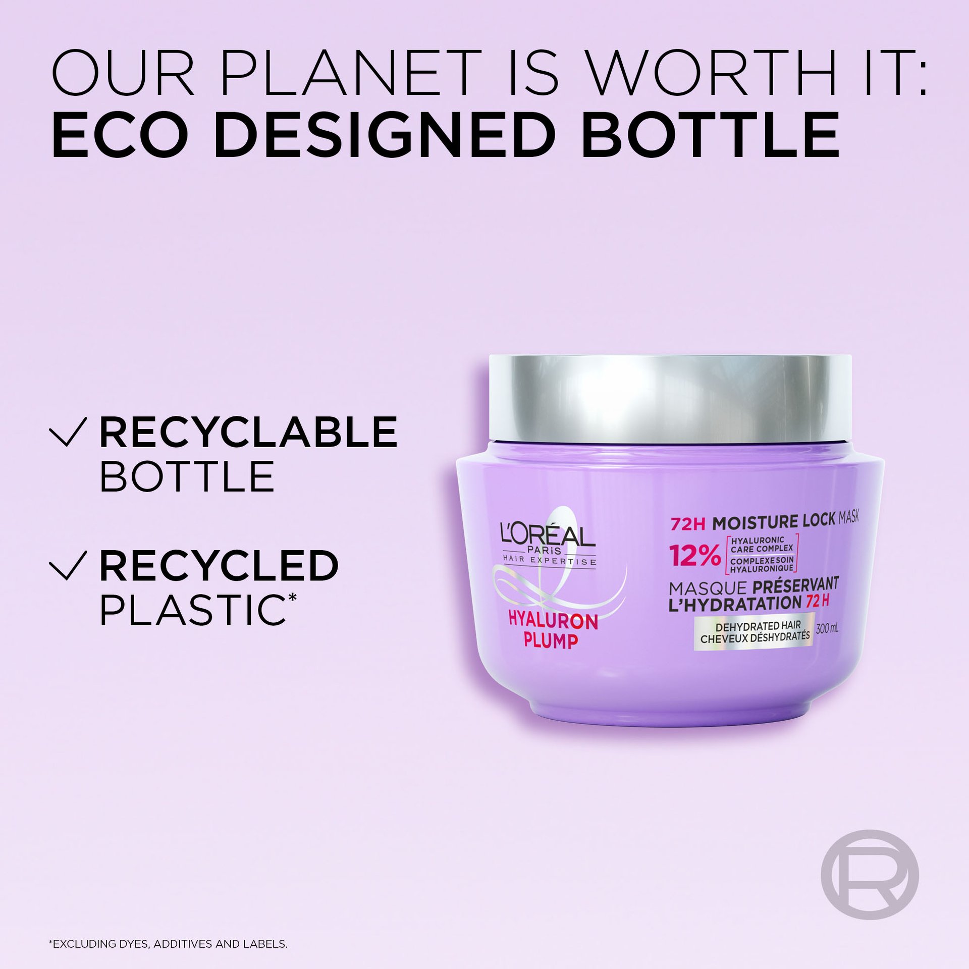the new packaging is made from recycled bottles